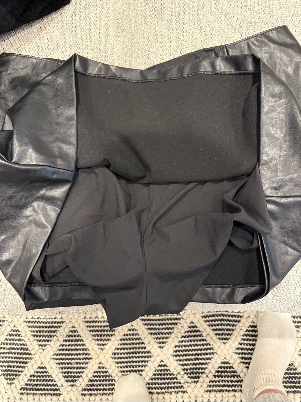 Abercrombie & Fitch Black Faux Leather Mini Skirt - Picture 4 of 4